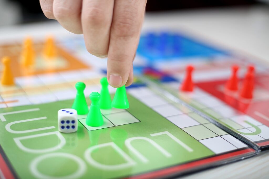 picture showing ludo game